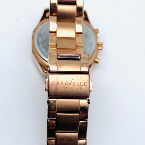 Caravelle Womens Rose Gold Finish Chronograph Watch main image 4